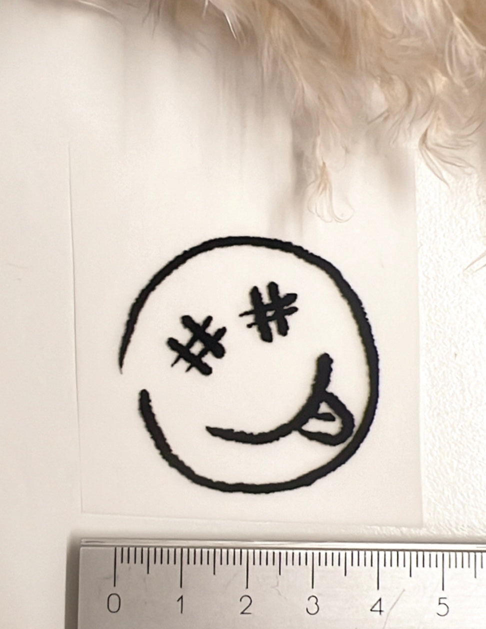 Bügelbild Smiley ca. 4 cm