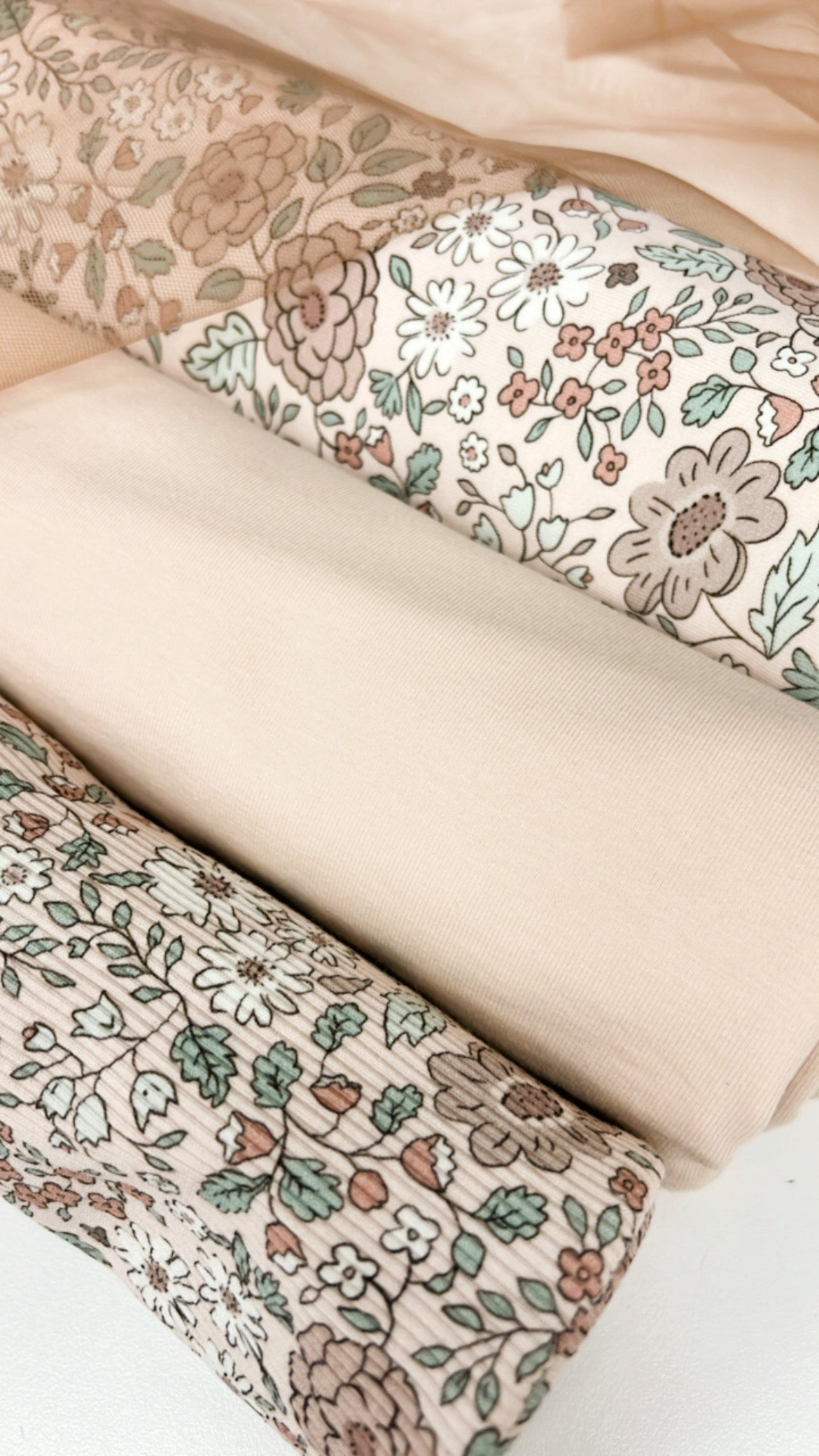 Bio Rib Jersey Nordic Flowers Eigenproduktion Reaktivdruck