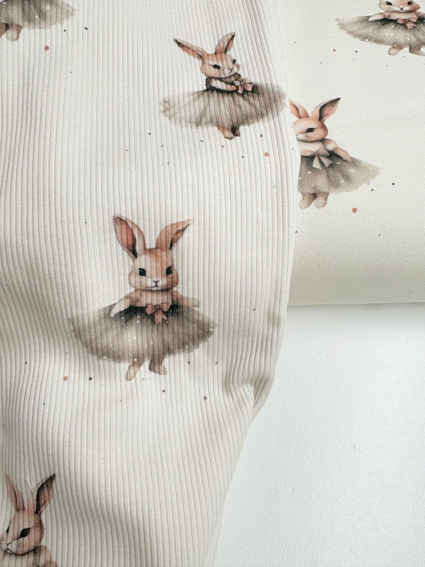 Bio Ribjersey Ballerina Bunny Eigenproduktion Reaktivdruck