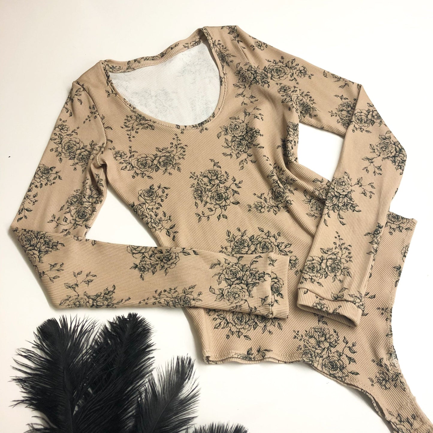 Bio Ribjersey Black Roses Eigenproduktion Reaktivdruck