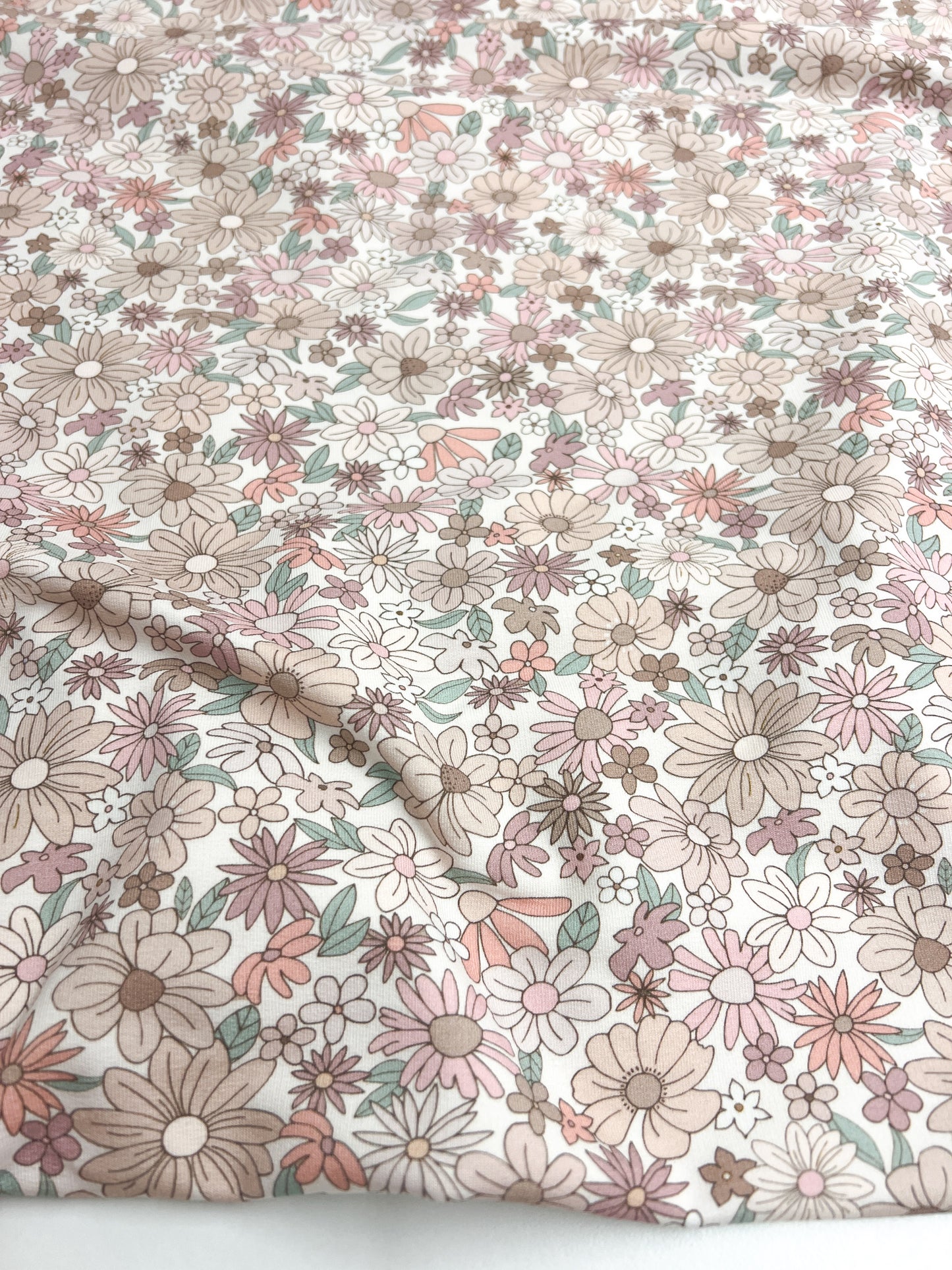 Bio French Terry Tender Flowers Eigenproduktion Reaktivdruck