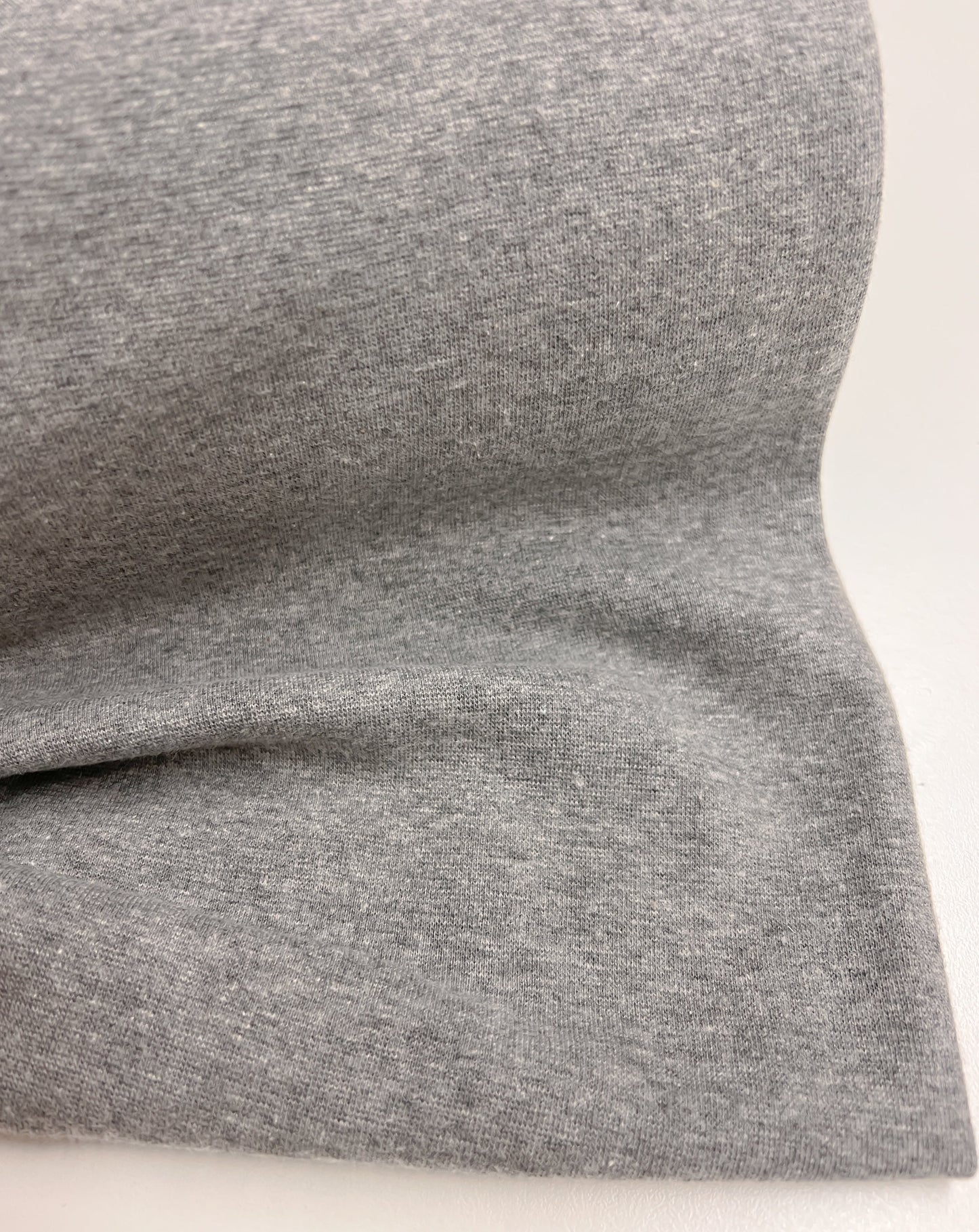 Bündchen glatt hellgrau- meliert uni