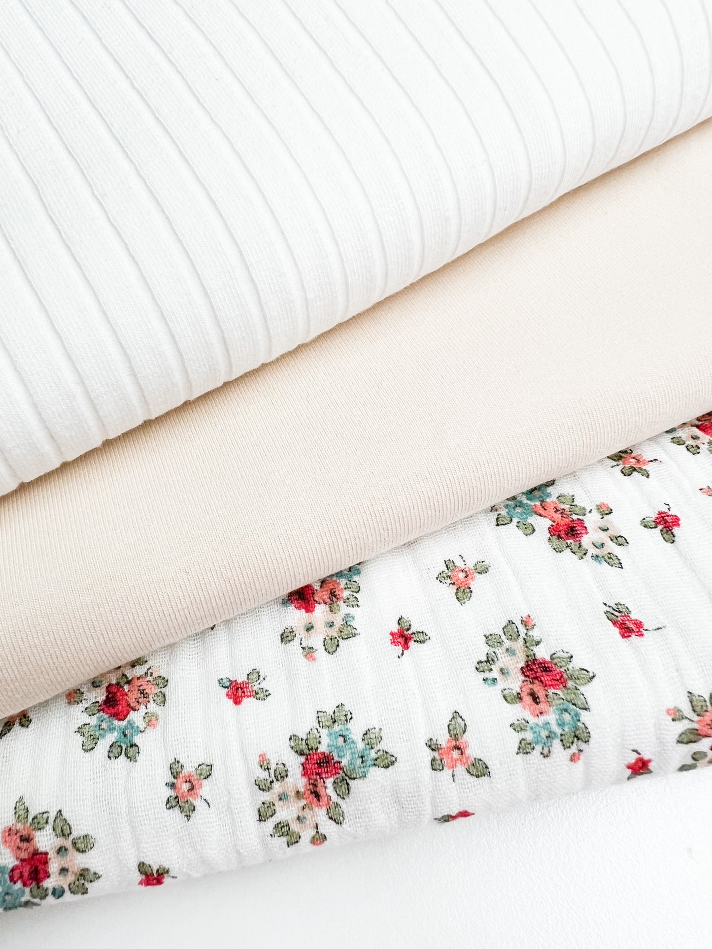 Bio Musselin milles fleurs red