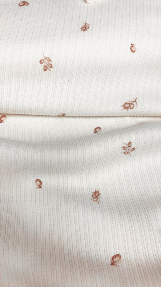 B- Ware Pointoille Jersey kleine Oliven