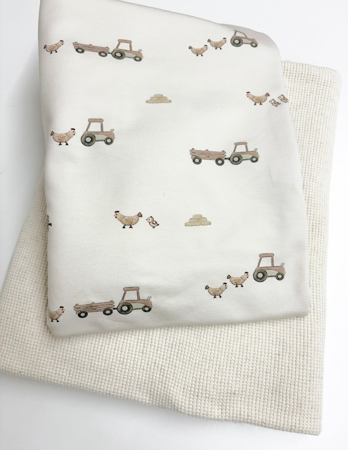 Stoffpaket 80 cm  Bio French Terry  Country  1,2 m B -Ware Strick