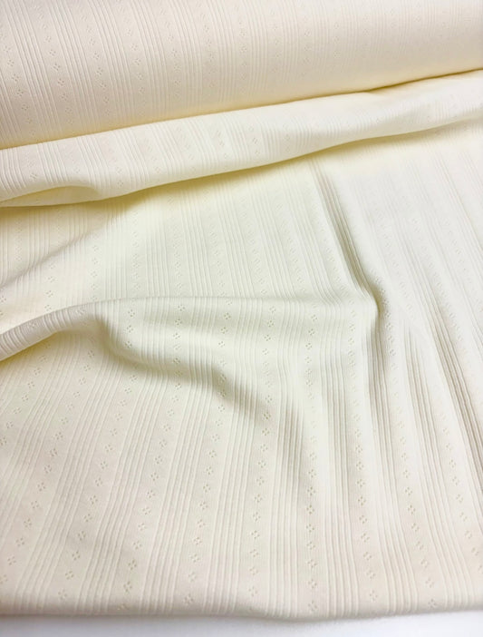 Pointoille jersey natur creme